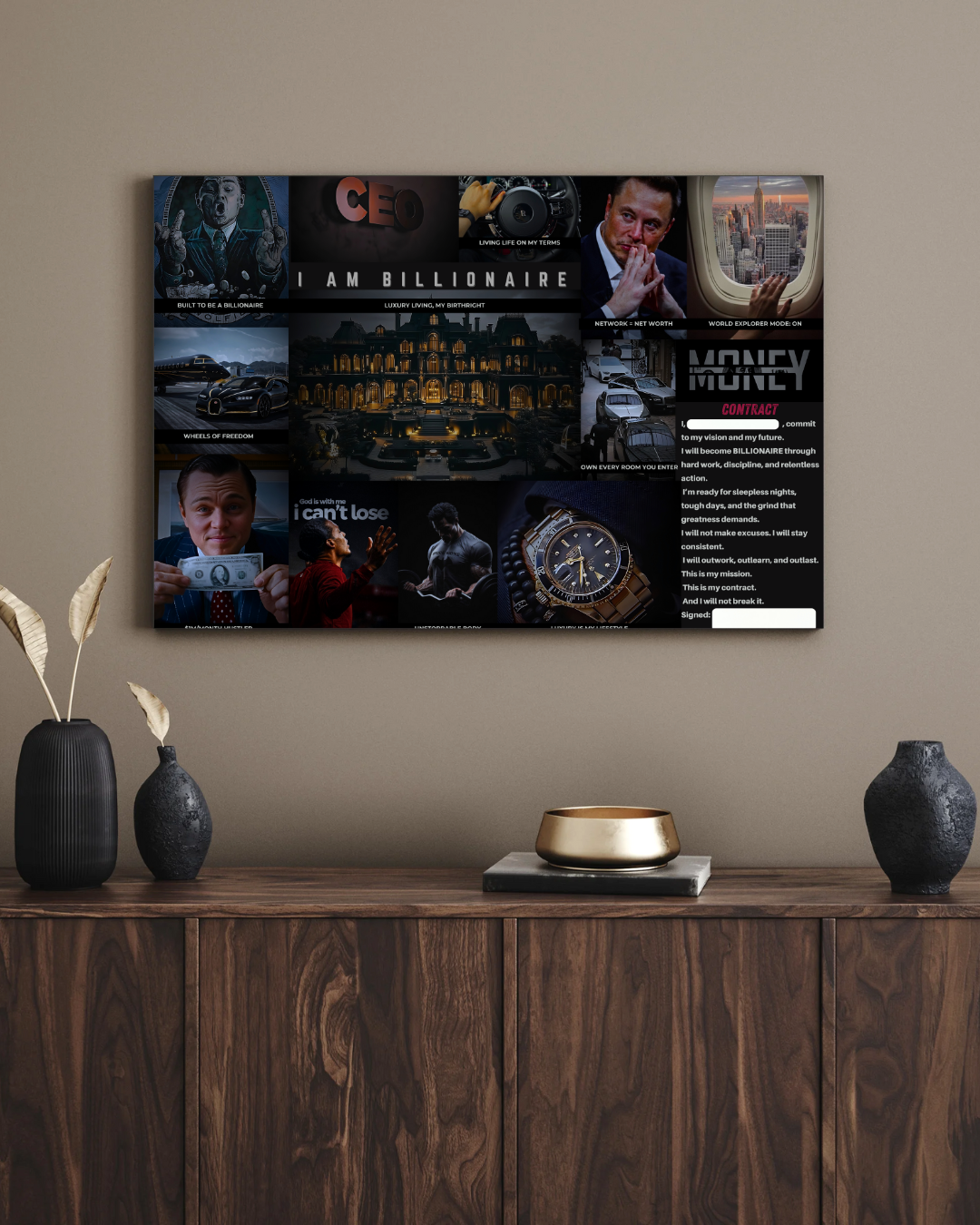 Money Vision Board PRO - (UNFRAMED)