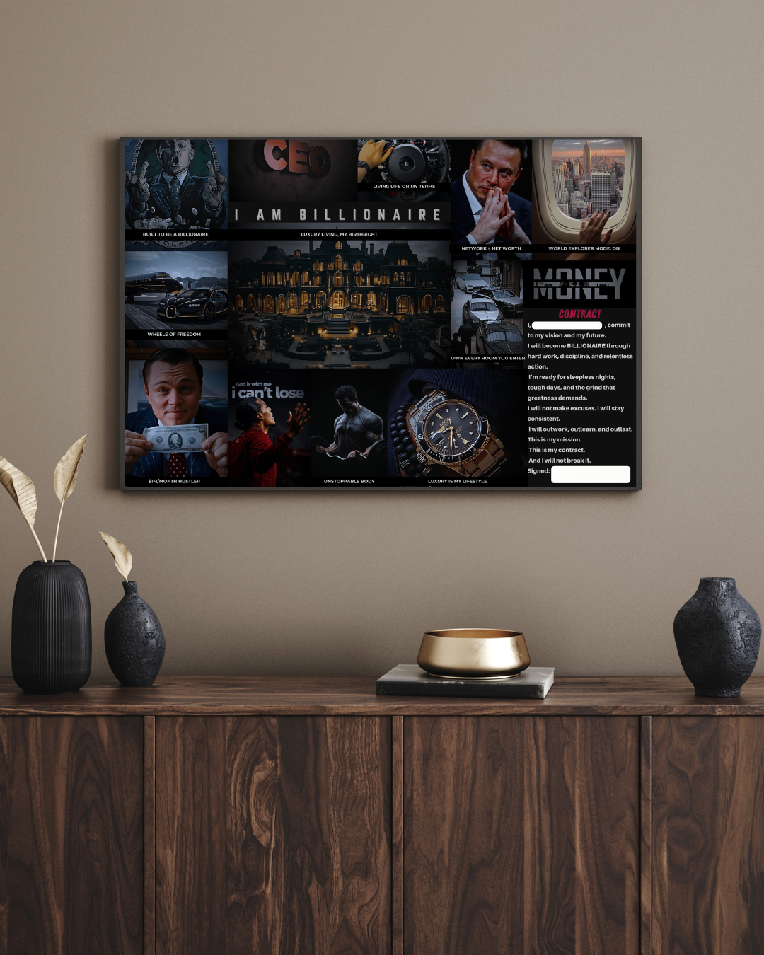 Money Vision Board PRO - (UNFRAMED)