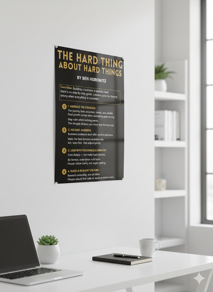 Hard Thing About Hard Things - Summery Poster